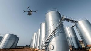 Oil and gas site drone inspection